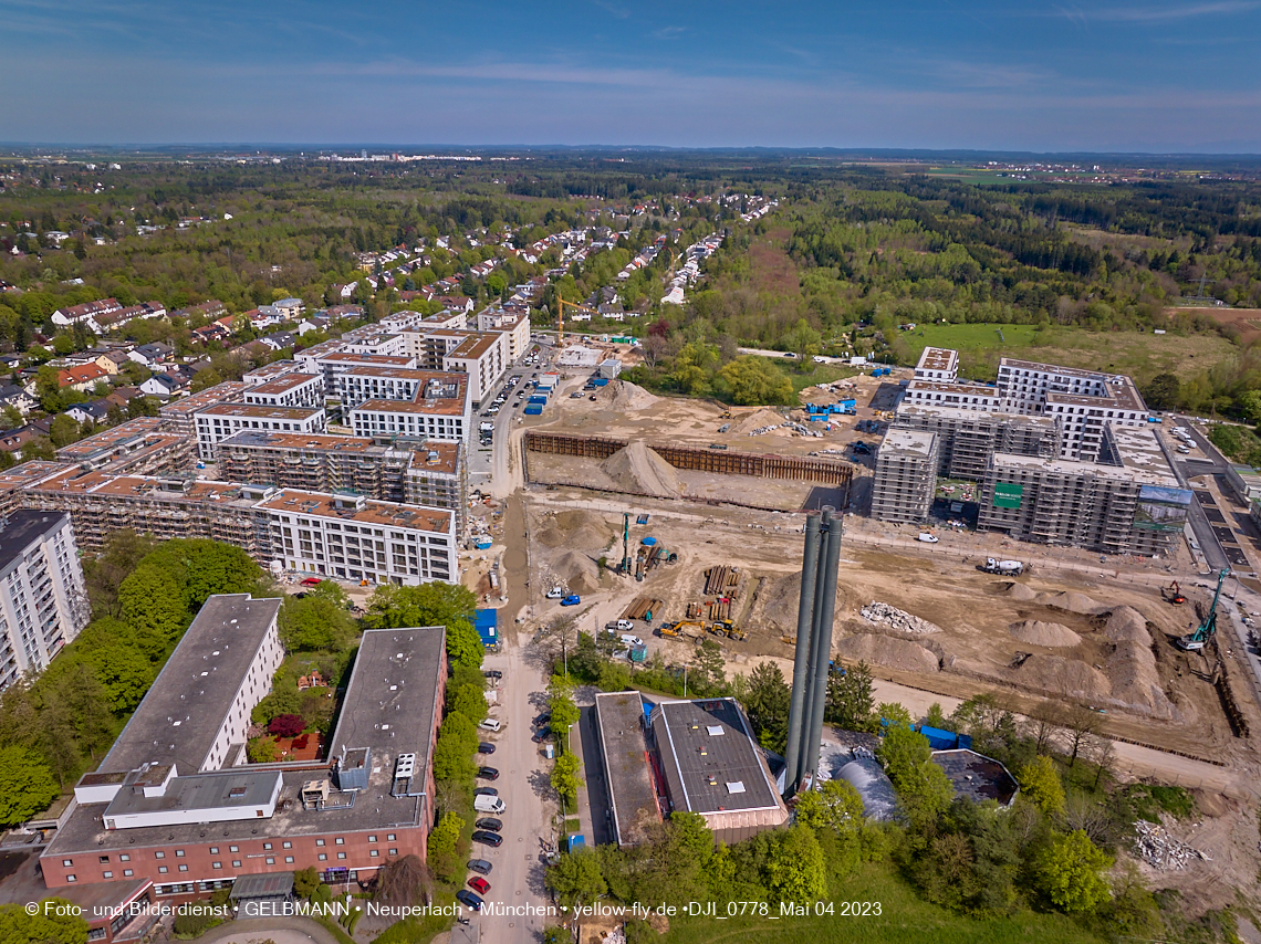04.05.2023 - Luftbilder vom Alexisqaurtier und Pandion Verde in Neuperlach 04.05.2023 - Luftbilder vom Alexisqaurtier und Pandion Verde in Neuperlach
